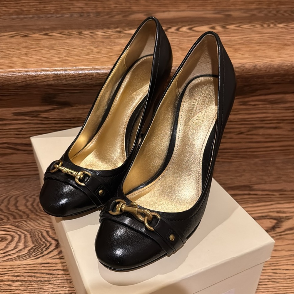 Coach Black Leather Women's Shoes